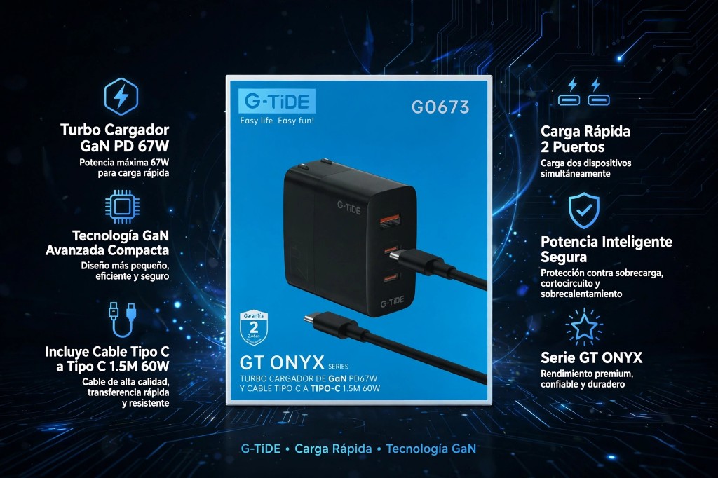 Cubo 3 puertos 67w