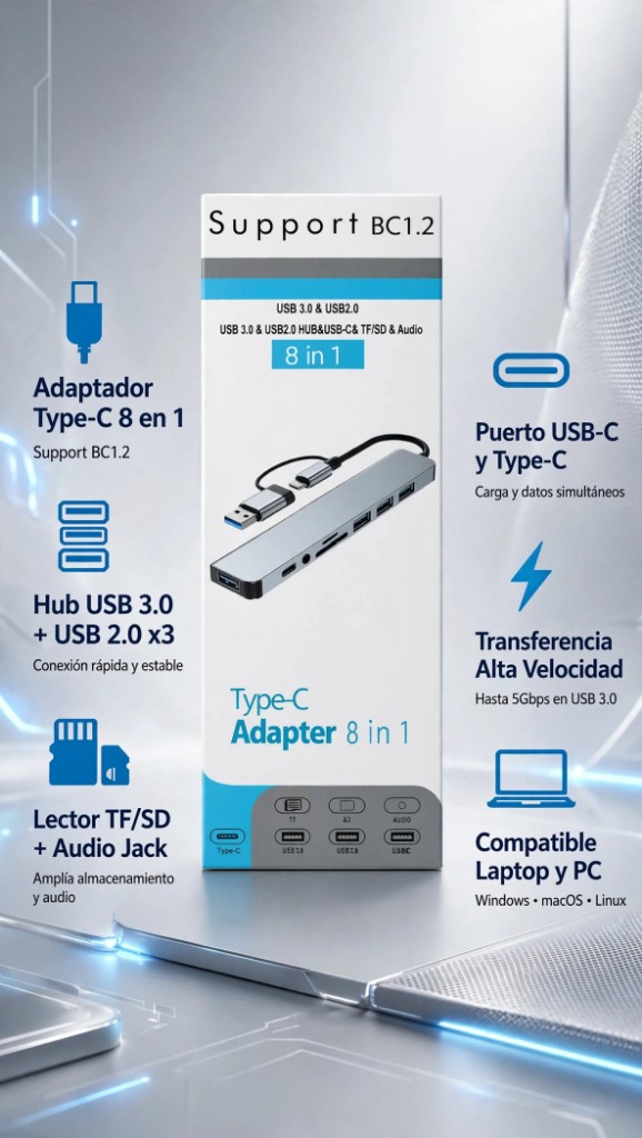 Adaptador 8 en 1