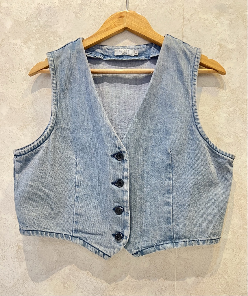CHALECO LOVE DENIM