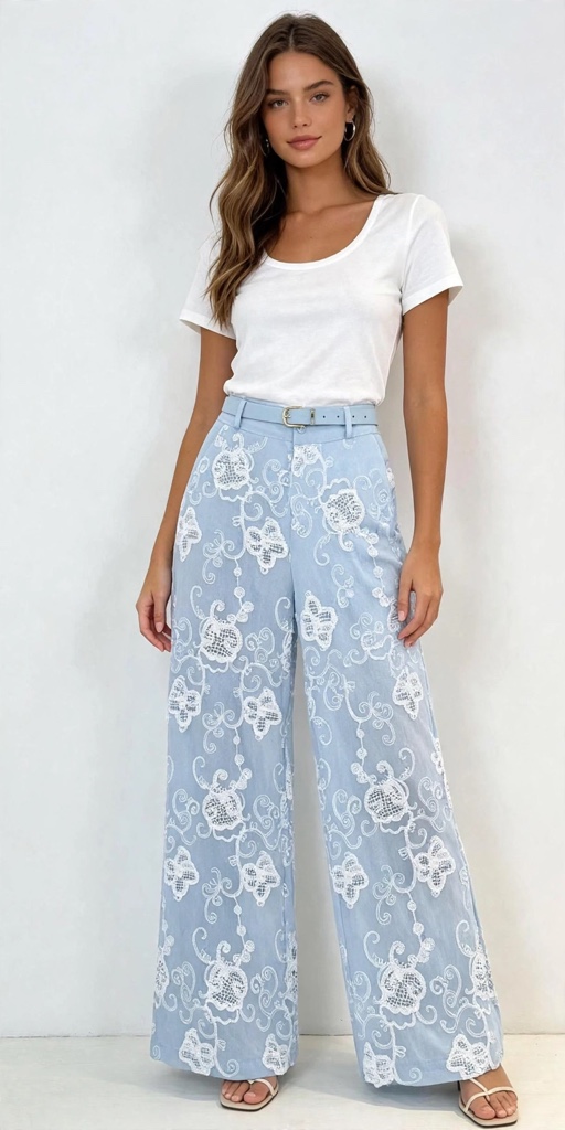 Pantalón Lino Calado