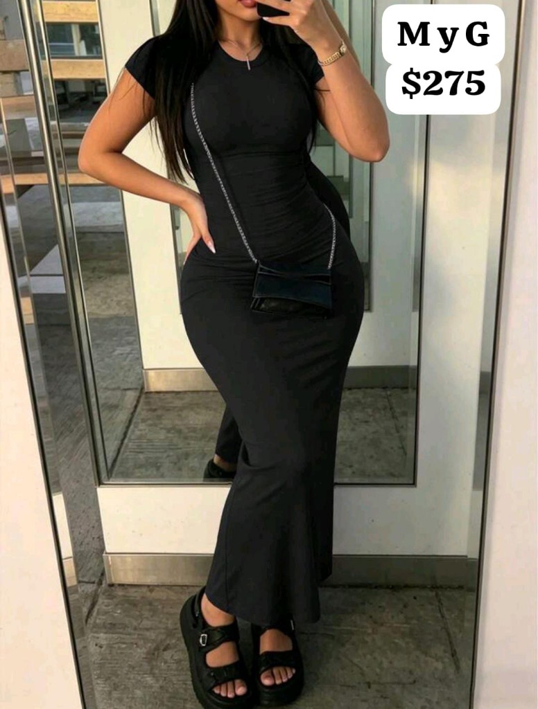 Vestido negro largo