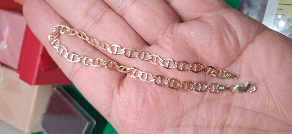 Pulcera escalera 14k italiana