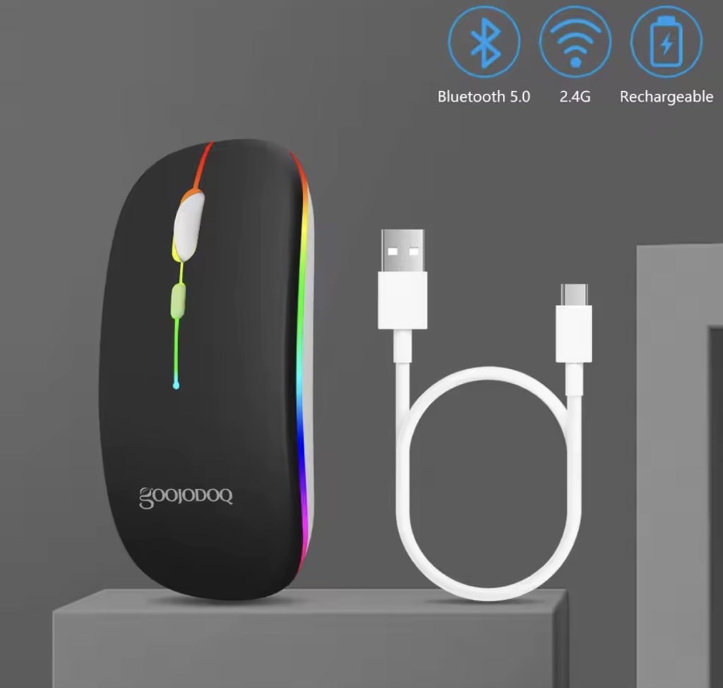 Mouse sem fio preto