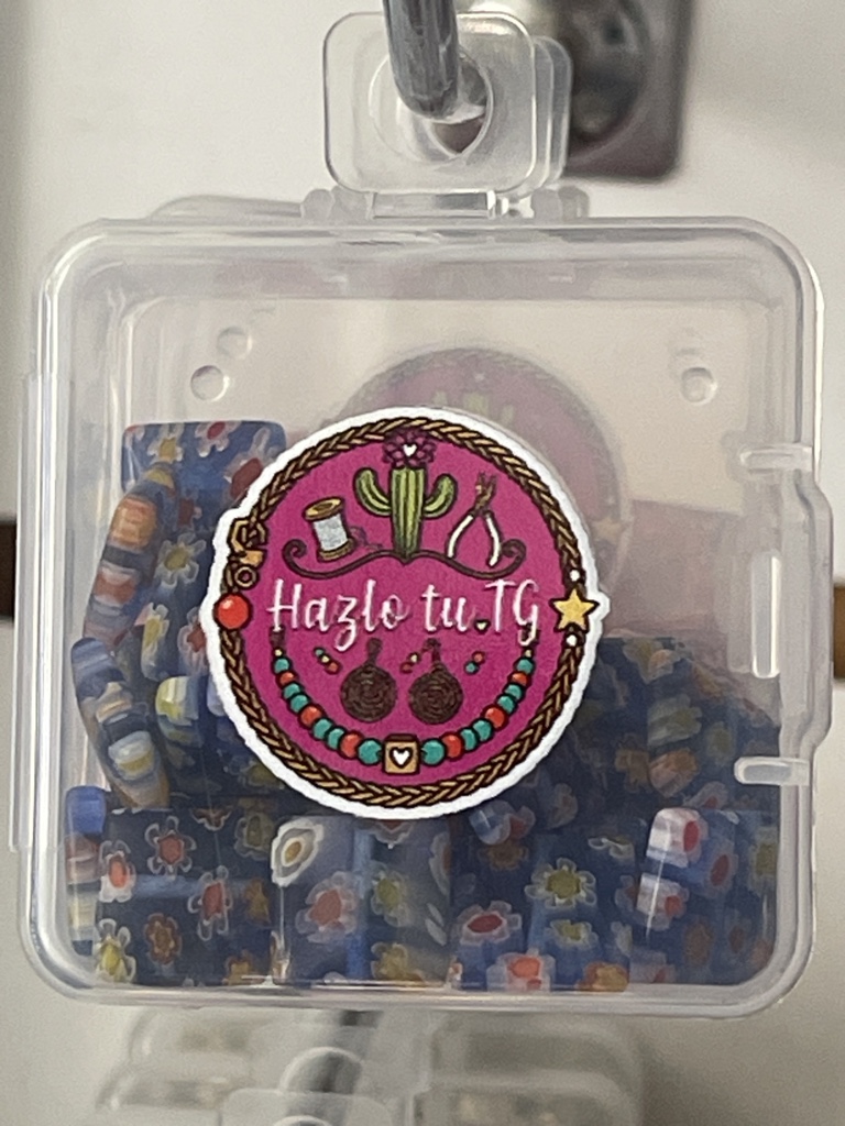 #50…Murano Cuadrado Azul Tira