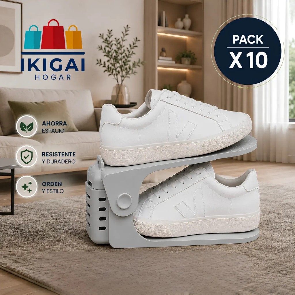 Set x 10 clip para zapatos color gris