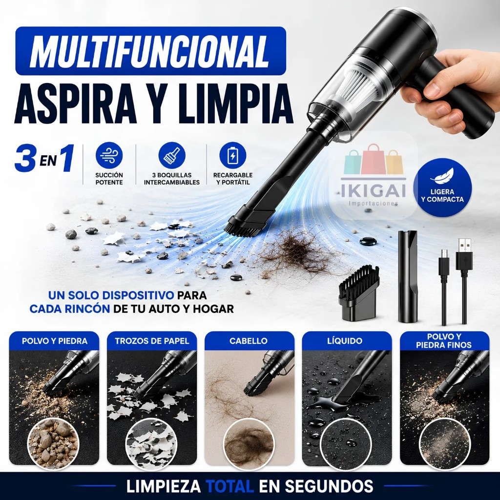 Mini aspiradora manual inalambrica