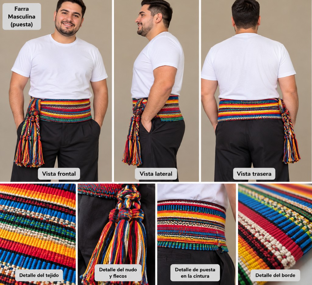 Faja multicolor tejida