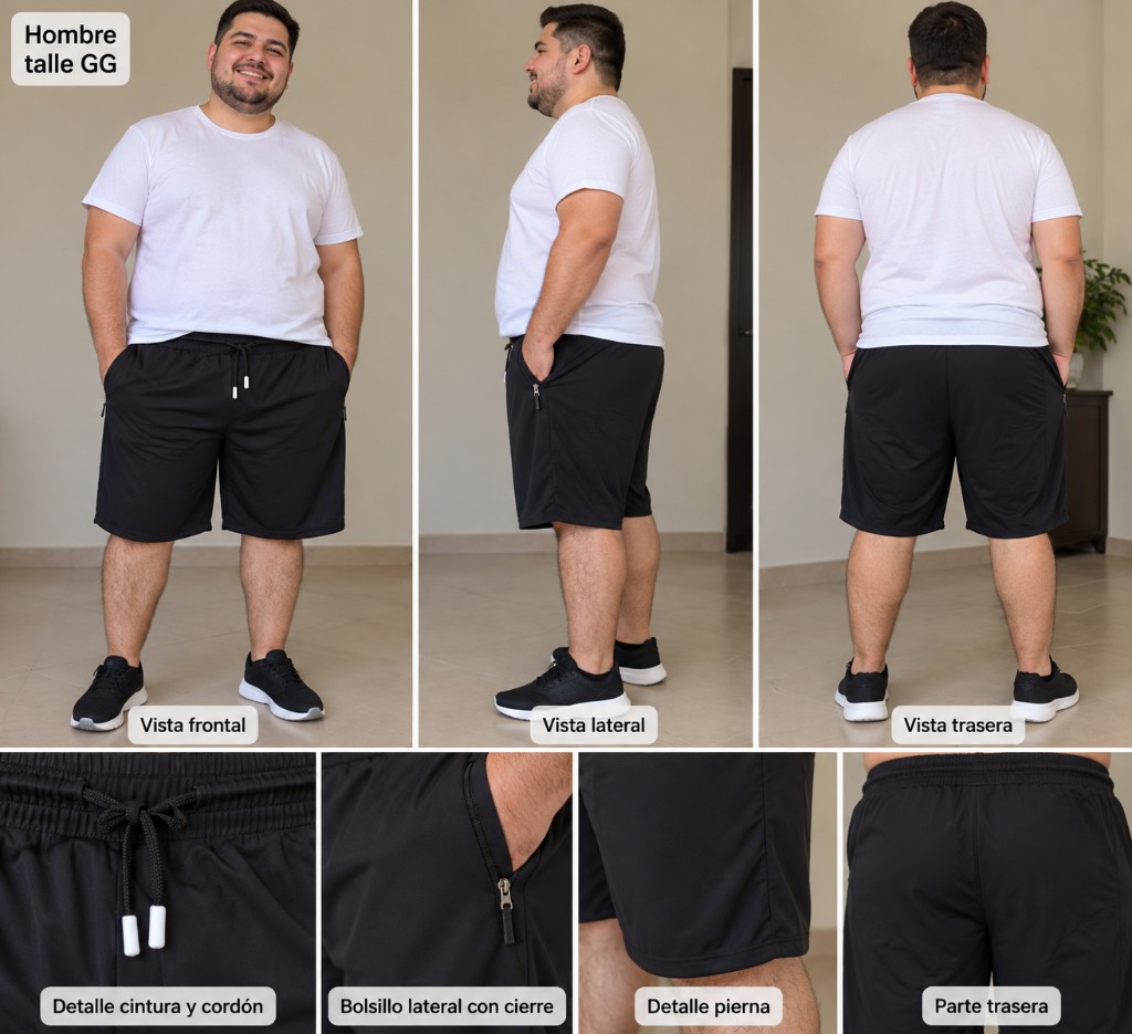Short negro hombre GG