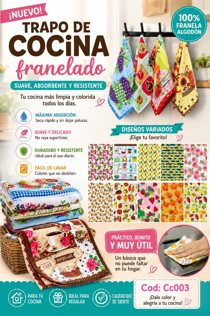 Trapo de cosina franela