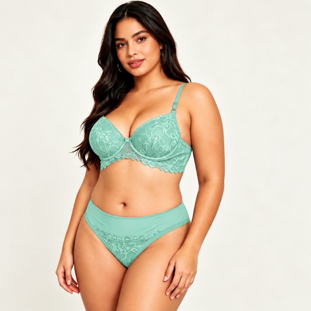Bikini verde agua encaje talle 48