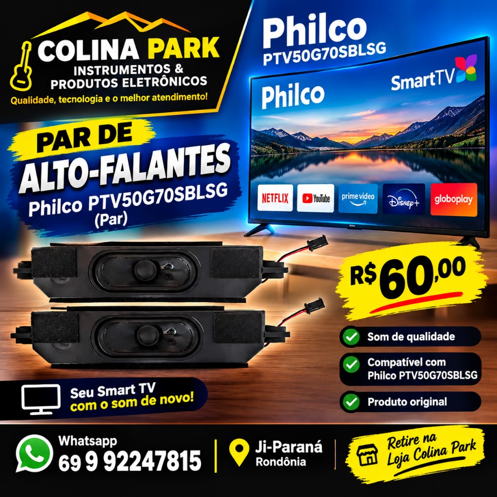 Alto falante Philco PTV50G70SBLSG (Par )