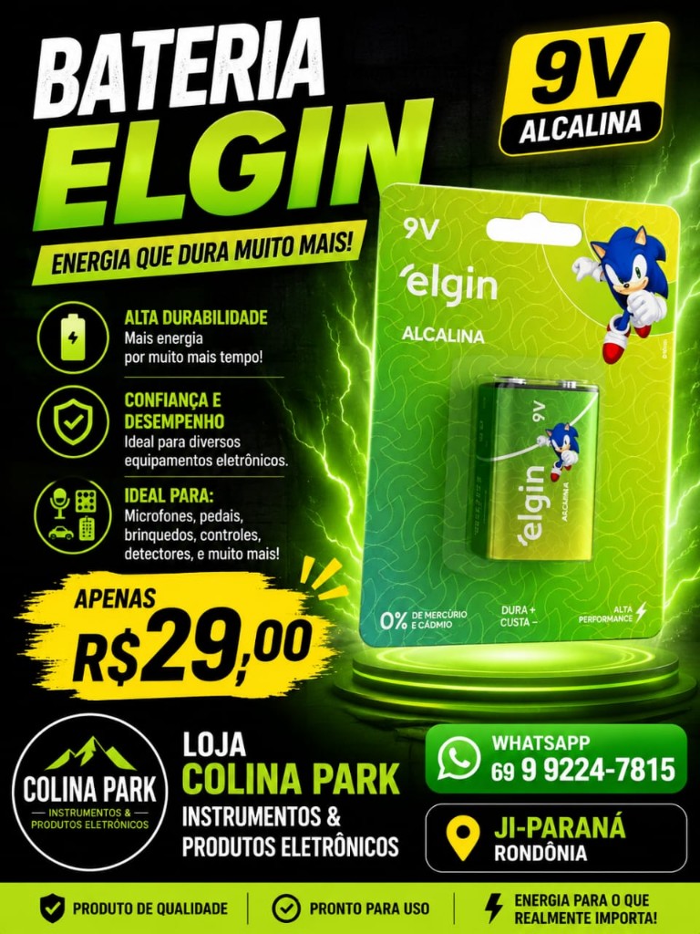 Bateria Elgin 9 volts