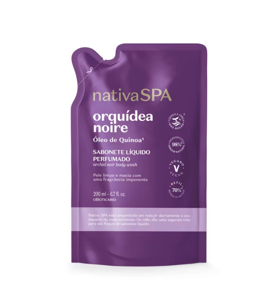 REFIL NSPA SABONETE LIQUIDO CP PERF ORQUIDEA NOIRE 200ML