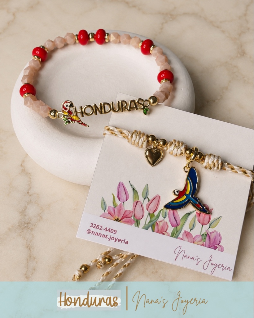 Pulsera Guacamaya corrediza de hilo