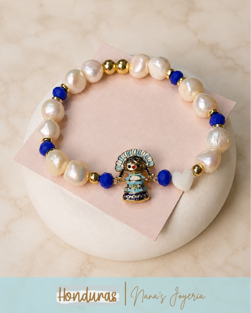 Pulsera Catrachita de Perlas de Rio