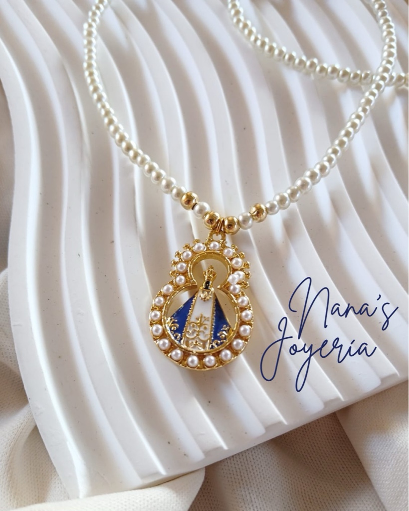 Collar de perlas Virgen de Suyapa