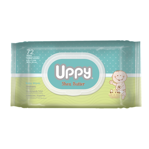 Uppy Shea Butter Baby Wipes 72 unidades