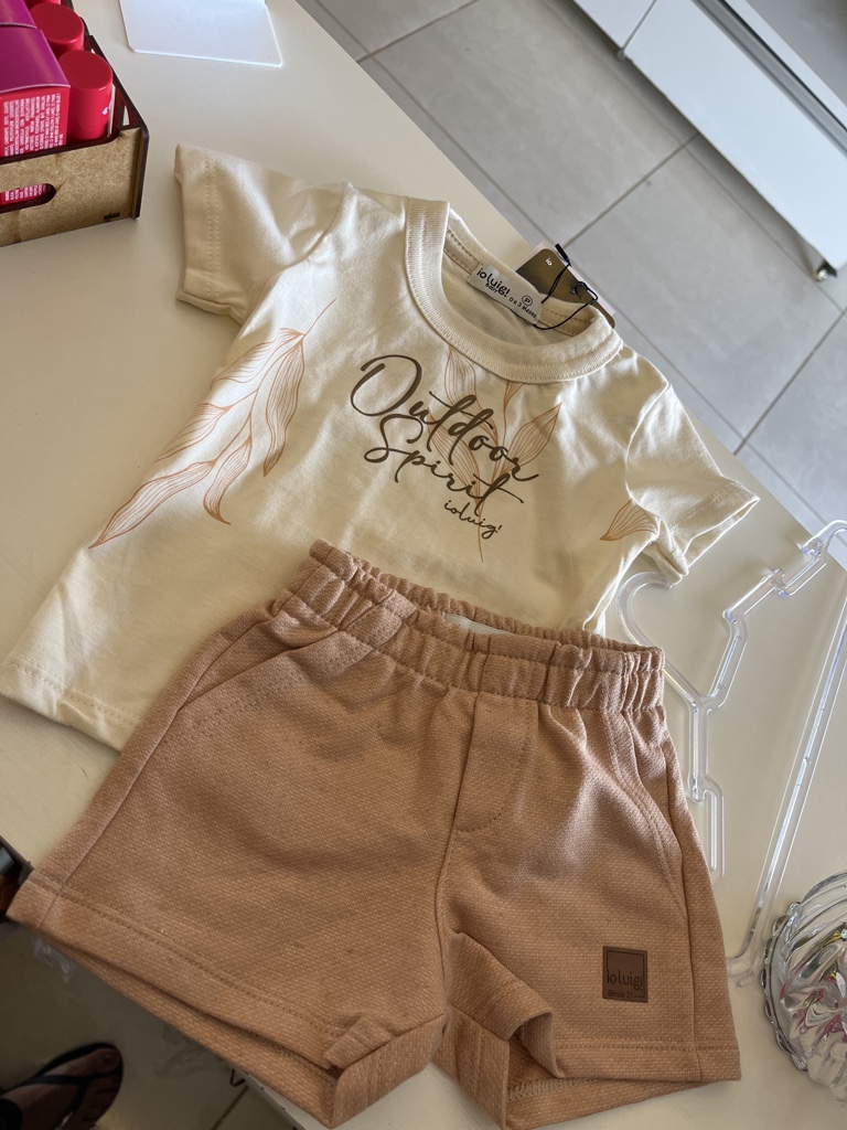 Loluj - conjunto infantil bege