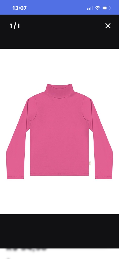 Blusa rosa gola alta infantil- ELIAN