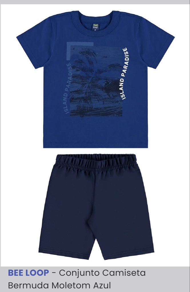 BEE LOOP Conjunto Camiseta Bermuda