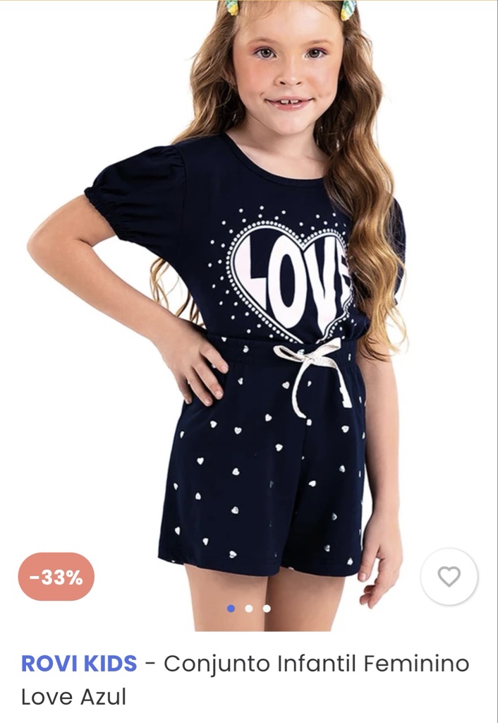 ROVI KIDS Conjunto infantil feminino azul- PST