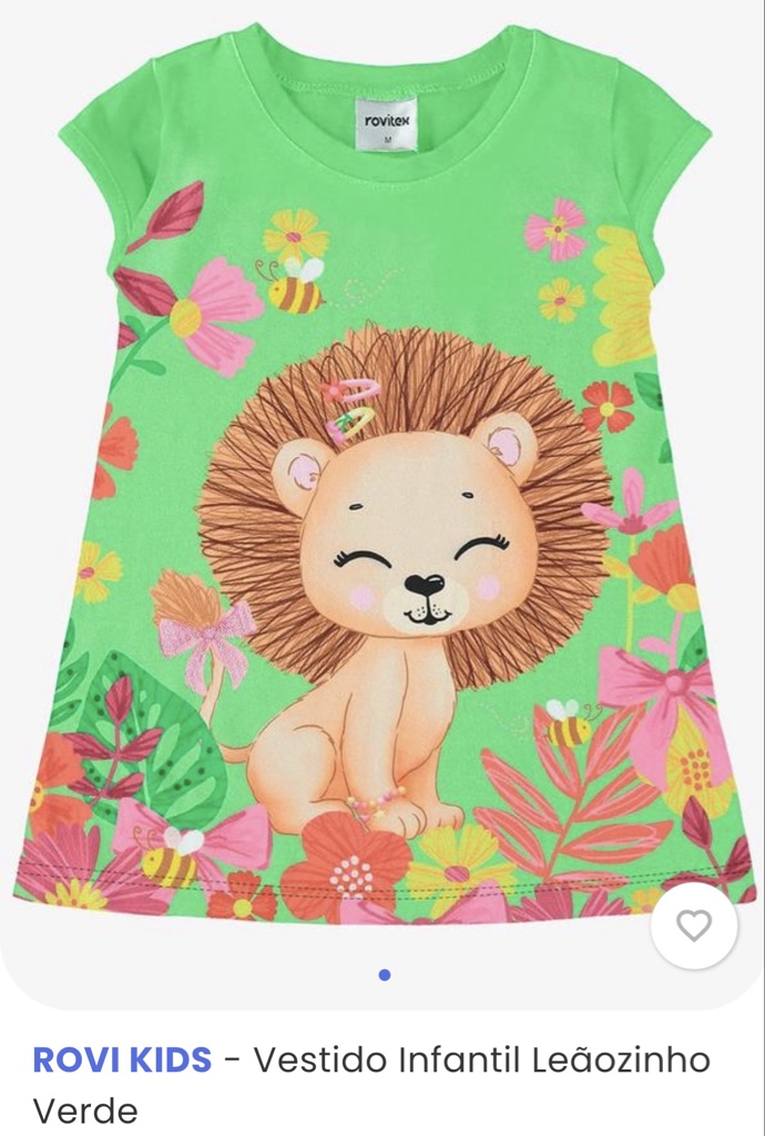ROVI KIDS vestido verde leãozinho