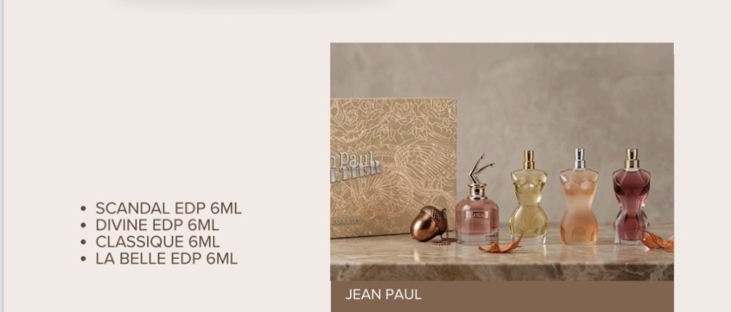 Jean Paul. Set de 4 perfumes de 6 ml