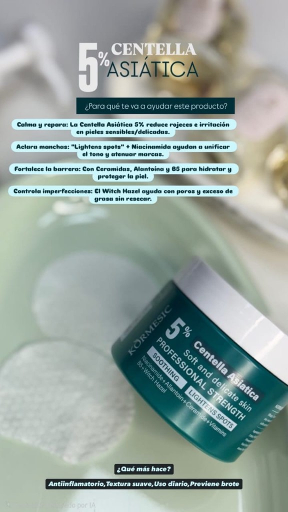 Crema facial Centella Asiatica