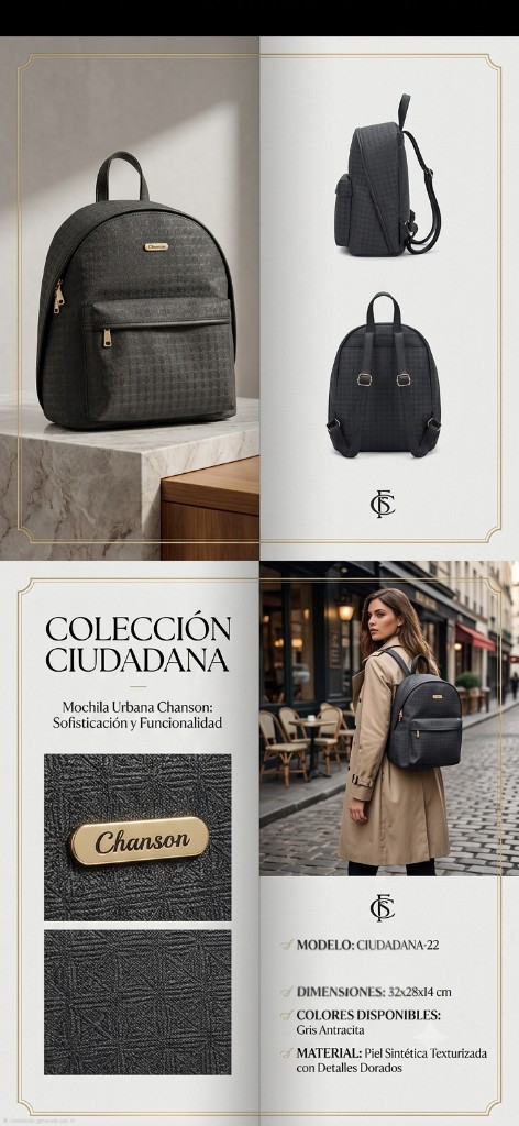 Mochila negra, Chenson. Cod.85893