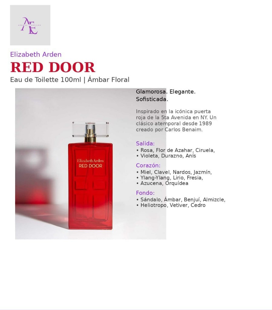 REED DOOR. ELIZABETH ARDEN