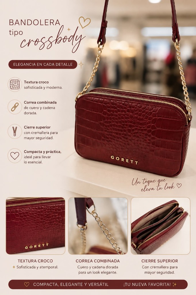 BANDOLERA, tipo Crossbody