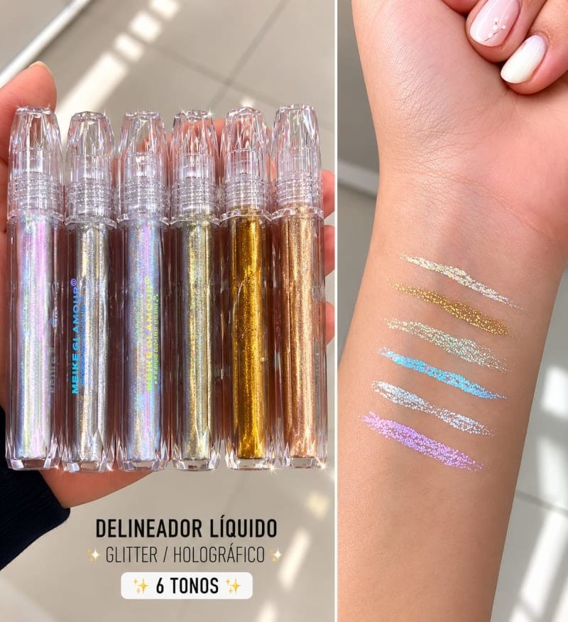 Delineador liquido con Glitter