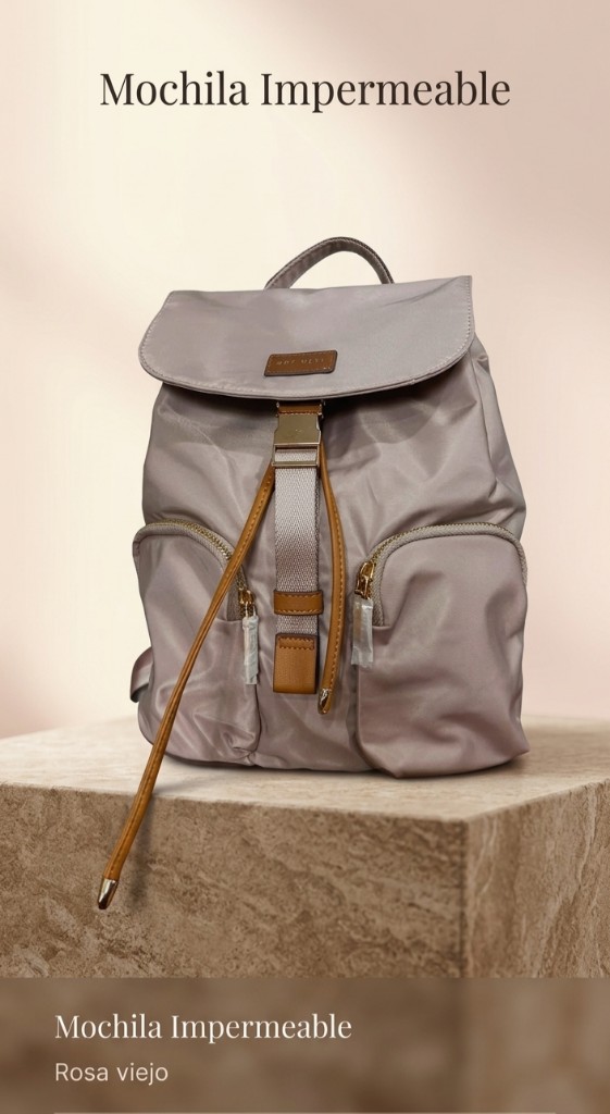 Mochila impermeable, rosa viejo