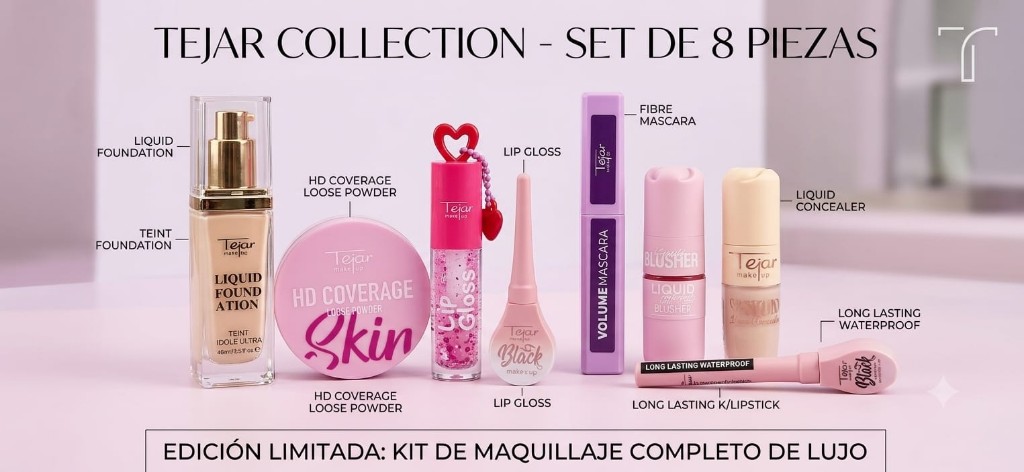 Set de 8 piezas de cosmeticos