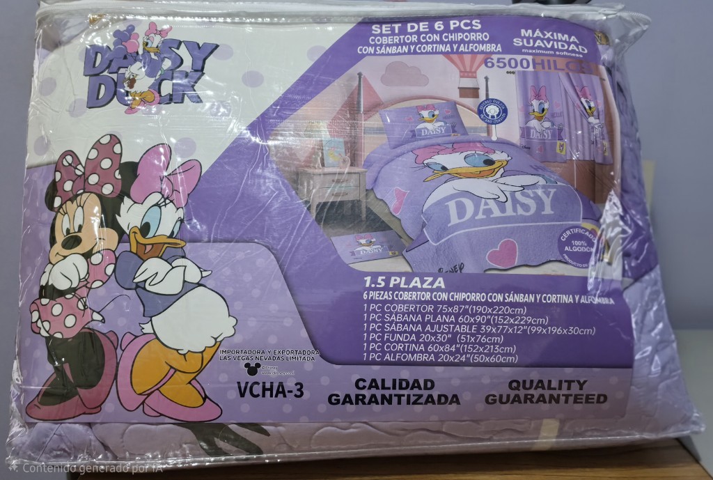 Edredon de 6 piezas, con corderito, para niños