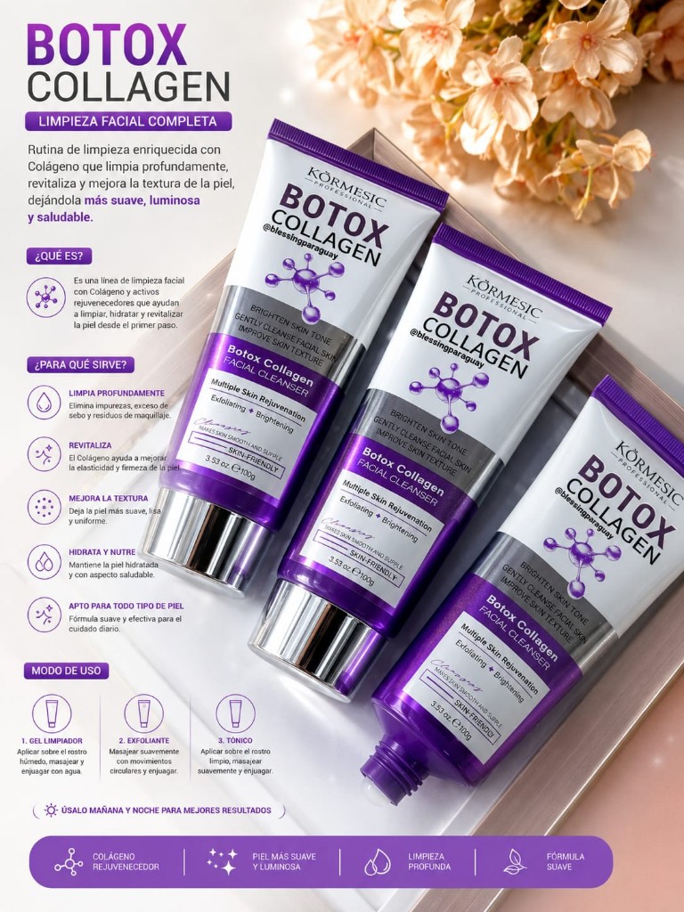Exfoliante iluminador facial con Colageno