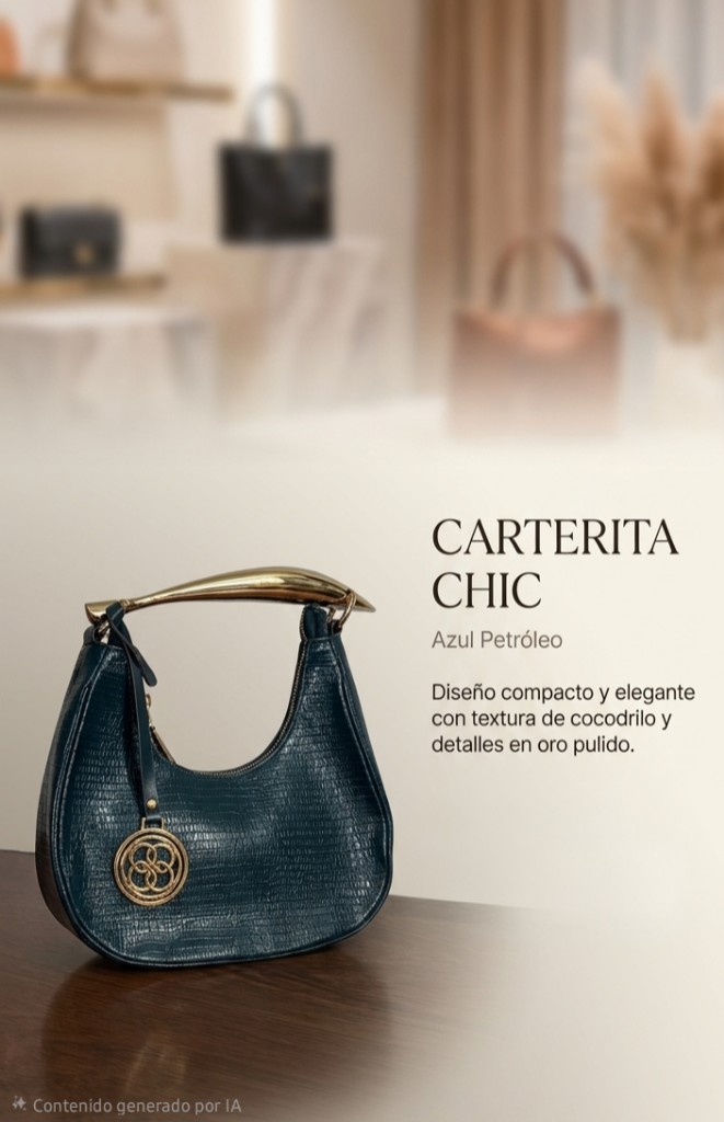 Carterista chic, azul petroleo