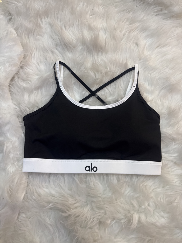 Alo top deportivo negro y blanco