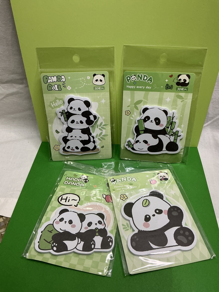 Notas adhesivas panda. 1 unidad
