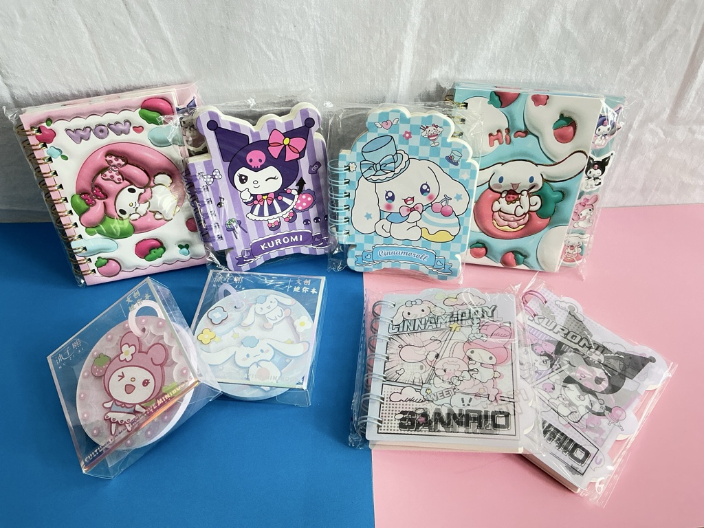 Mini Cuaderno Sanrio diseños varios. 1 unidad