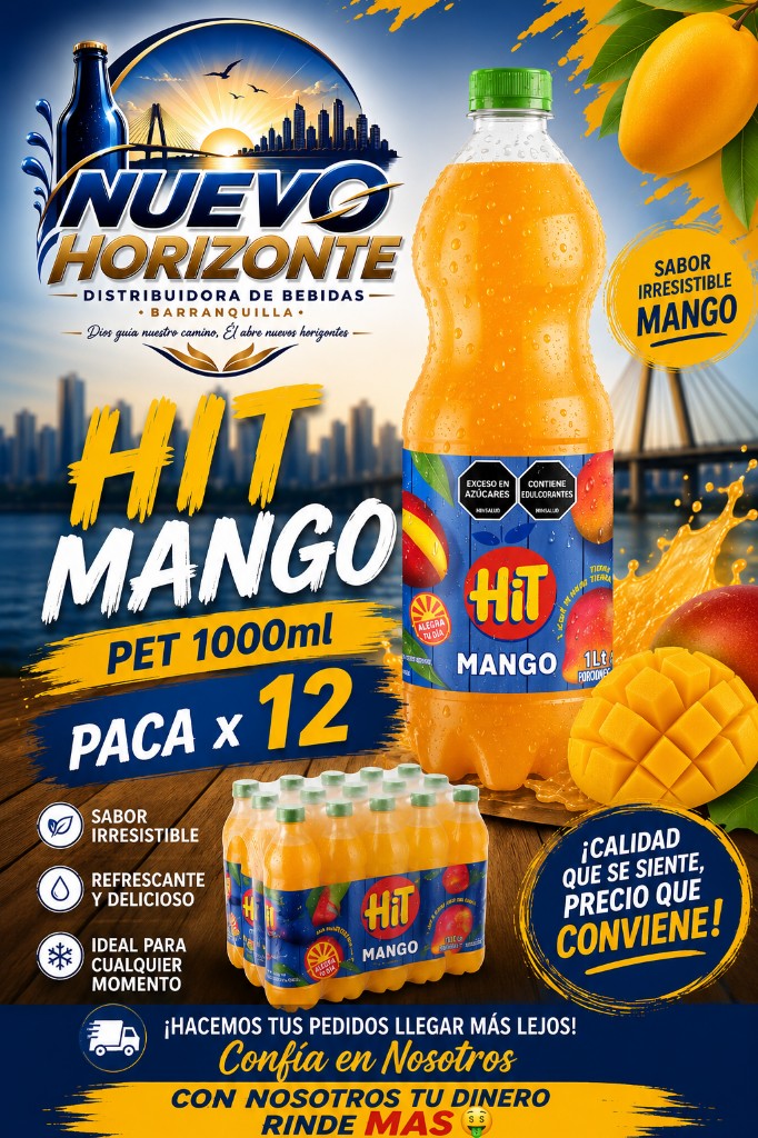 Hit mango pet 1L x 12und