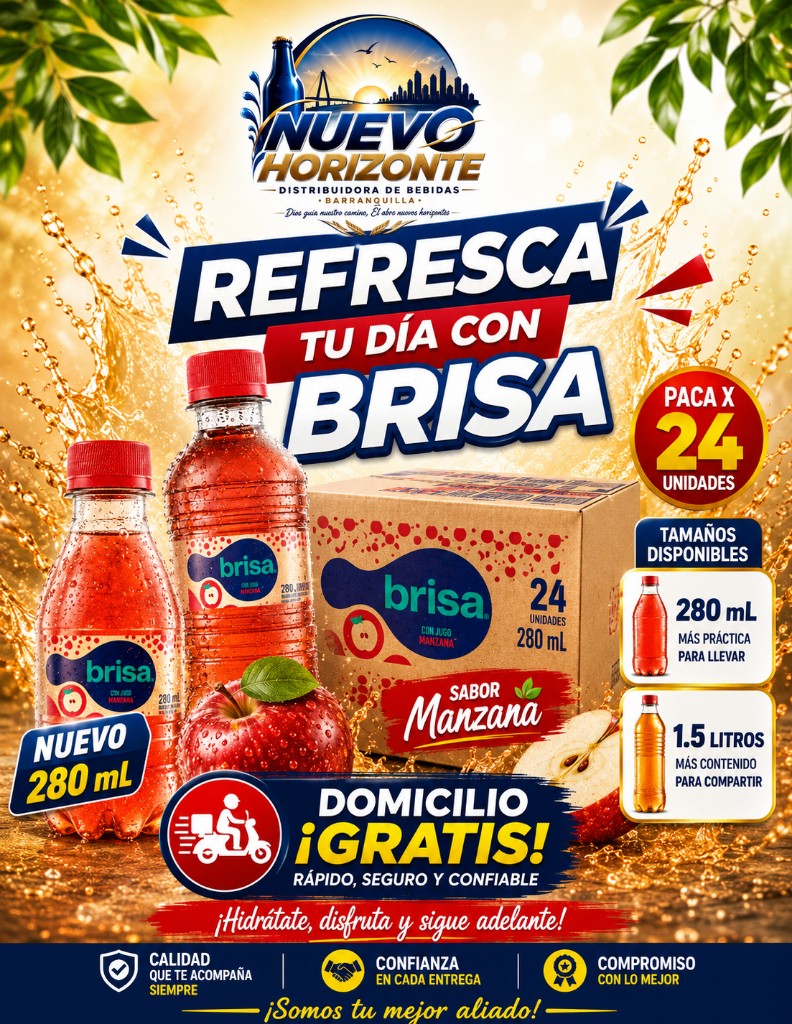 Agua brisa manzana 280ml  x24 und