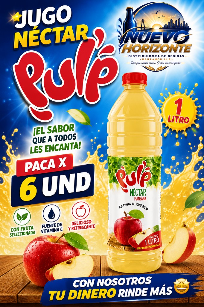 Pulpé néctar manzana 1L x6