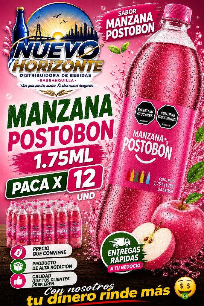 Manzana Postobon 1.75L x 12 und
