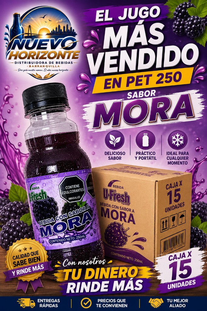 Zumo nutiva mora 250ml x 15