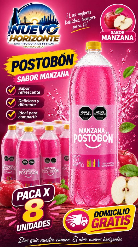 Postobon manzana 2.5L x 8und