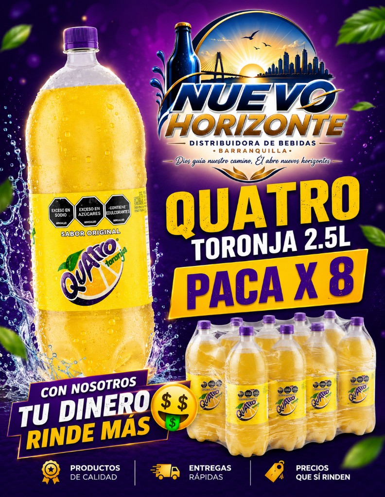Quatro Toronja 2.5L x 8