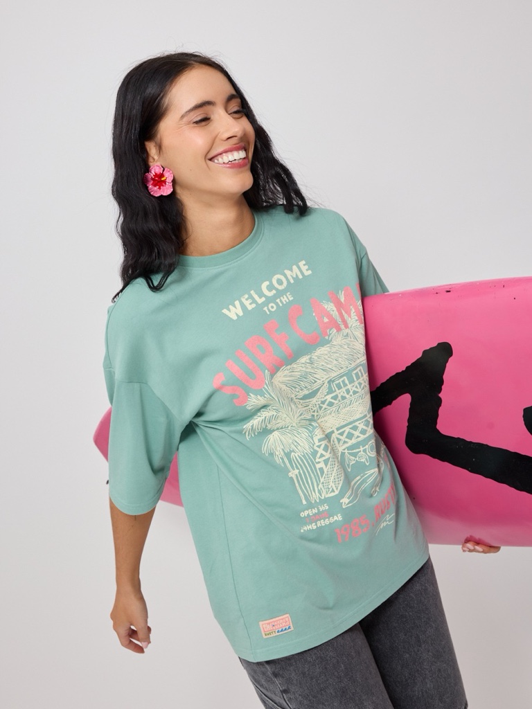 Remera Rusty Somera Verde Claro