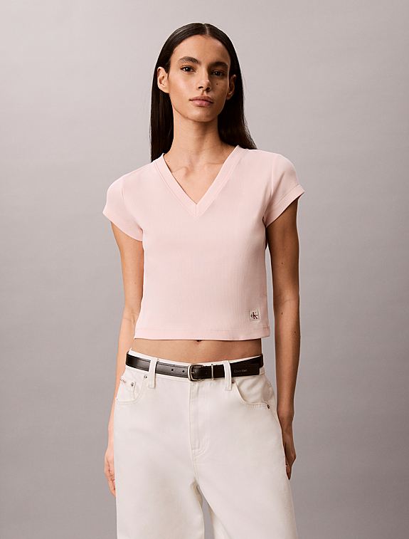 Remera Calvin Klein Texturizada Rosa M