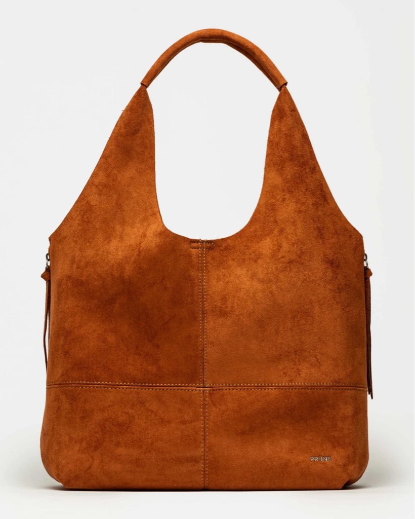 Bolso Prüne Shopper Amalfi Gamuza Tabaco